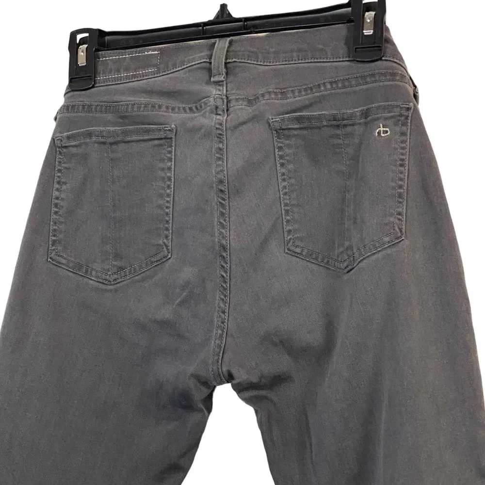 Rag & Bone Womens Gray Moto‎ Skinny Jeans with Zippered Legs & Pockets Size 29